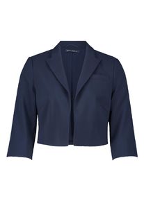 Kurzblazer Betty Barclay "Kurzblazer mit 3/4 Arm", Damen, Gr. 46, blau (dunkelblau), Obermaterial: 86% Polyester PES. 14% Elasthan EL., Blazer Kurzblazer