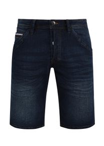 Jeansshorts INDICODE "Shorts IDAlessio", Herren, Gr. L, N-Gr, blau (dunkelblau), Web, Obermaterial: 98% Baumwolle CO. 2% Elasthan EL., unifarben, regular fit kurz, Jeans Jeansshorts
