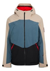 Skijacke Ziener "TOBIN-Z jacket man", Herren, Gr. 56, schwarz (iron sky cordunkelschwarz), Obermaterial: 100% Polyester; Futter: 100% Polyester; Futter 2: 100% Polyamid; Wattierung: 100% Polyester, Jacken Skijacke