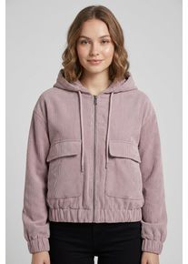 Cordjacke Only "ONLSUVA CORDUROY PAD SHORT JACKET CC OTW", Damen, Gr. XS, burnished lila, Cord, Obermaterial: 92% Polyester, 8% Nylon, unifarben, regular fit, Jacken Cordjacke, Materialmix