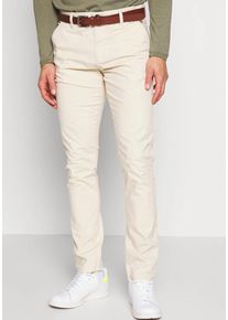 Stoffhose INDICODE "Gower", Herren, Gr. 28, L&auml;nge 32, beige (fog), Web, Obermaterial: 98% Baumwolle, 2% Elasthan, unifarben, schmal normal, Hosen Stoffhose, Baumwollmischung, regular fit