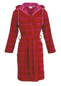 Damenbademantel Carl Ross "430310" Gr. 40, bunt (deep rot, pink), 40/42, Velours, Hausm&auml;ntel, Damenbademantel