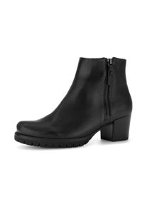 Stiefelette Gabor "ATHEN", Damen, Gr. 39, schwarz, Glattleder, unifarben, Basic, Schuhe Stiefelette, Blockabsatz, Ankleboots mit Zierrei&szlig;verschlu&szlig;
