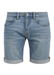 Jeansshorts INDICODE "Jeansshorts IDQuentin", Herren, Gr. L, N-Gr, blau (blau wash), Web, Obermaterial: 98% Baumwolle CO. 2% Elasthan EL., unifarben, Basic, regular fit kurz, Jeans Jeansshorts