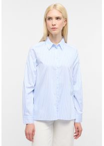 Hemdbluse Eterna "LOOSE FIT", Damen, Gr. 40, hellblau, 100% Baumwolle, Blusen Hemdbluse, EASY IRON (b&uuml;gelleicht)