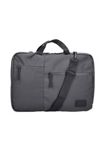 Businesstasche Rieker, Gr. B/H/T: 40cm x 30cm x 4cm, dunkelgrau, Textil, unifarben mit Farbeinsatz, Taschen Businesstasche, Herren Arbeitstasche, Laptoptasche mit 2 ger&auml;umigen Hauptf&auml;chern
