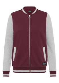 Sweatjacke oxmo "Trainingsjacke OXONANA SWEAT JACKET", Damen, Gr. XXL, rot (wine rot), Obermaterial: 80% Polyester PES. 20% Baumwolle CO., Sweatjacken Sweatjacke