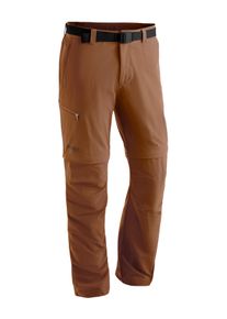 Outdoorhose Maier Sports "Tajo 2", Herren, Gr. 25, Kurzgr&ouml;&szlig;en, braun (rostbraun), 90% Polyamid, 10% Elasthan, Hosen Outdoorhose, Herren Zip-Off Wanderhose, atmungsaktive Trekkinghose, Regular Fit