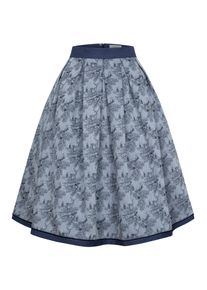 N&uuml;bler Dirndl N&Uuml;BLER "Trachtenrock Leni", Damen, Gr. 46, EURO, blau, Obermaterial: 100% Viskose CV., Kleider Dirndl