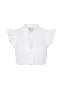 N&uuml;bler Dirndlbluse N&Uuml;BLER "Dirndlbluse kurzarm Carla", Damen, Gr. 36, wei&szlig;, Obermaterial: 100% Baumwolle CO., Blusen Dirndlbluse