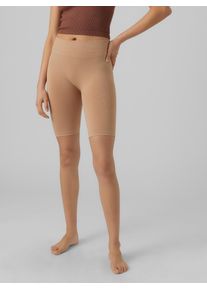 V&eacute;ro Moda Radlerhose VERO MODA "VMJACKIE SHORTS SEAMLESS GA NOOS", Damen, Gr. M (38), N-Gr, braun (tan), Jersey, Obermaterial: 77% Nylon, 16% Polyamid, 7% Elasthan, unifarben, schmal, Hosen Radlerhose