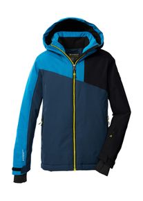 Skijacke Killtec "KSW 192 BYS SKI JCKT", Herren, Gr. 164, blau (dunkelblau), Obermaterial: 100% Polyester;Futter: 100% Polyester;F&uuml;llung: 100% Polyester, Jacken Skijacke, Wind- und wasserdichte Kinder Skijacke mit verstellbarer Kapuze