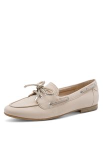 Slipper Marco Tozzi, Damen, Gr. 42, helltaupe, Textil, Glitzer, Veloursleder, unifarben, Schuhe Slipper, Blockabsatz, Schupfschuh, Bootschuh in veganer Verarbeitung