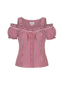 N&uuml;bler Dirndlbluse N&Uuml;BLER "Miederbluse Herta", Damen, Gr. 52, rot, Obermaterial: 70% Baumwolle CO. 30% Polyester PES., Blusen Dirndlbluse