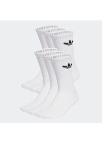 Sportsocken adidas originals "TREFOIL CUSHION CREW, 6 PAAR", Herren, Gr. XL (46/48), wei&szlig;, Obermaterial: 65% Baumwolle, 31% Polyester, 3% Elasthan, 1% sonstige Fasern, Socken Sportsocken, f&uuml;r Laufen, 6er-Pack, mit Trefoil Logo, wadenlang