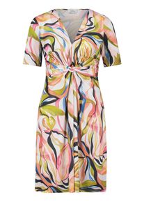 Sommerkleid Vera Mont "Sommerkleid ohne Verschluss", Damen, Gr. 36, EURO, wei&szlig; (cream, orange), 92% Polyester PES. 8% Elasthan EL., Kleider Sommerkleid