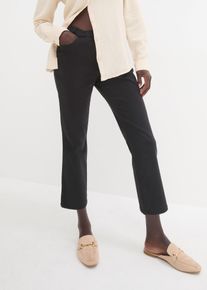 Schlupfhose bonprix "7/8 Schlupfhose mit Stretch", Damen, Gr. 46, N-Gr, schwarz, Obermaterial: 97% Baumwolle, 3% Elasthan, regular fit, Hosen Schlupfhose, mit Stretch-Anteil, Regular Fit, mit elastischem Gummibund