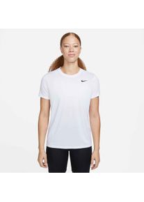 Trainingsshirt Nike "W NK DF RLGD SS TEE", Damen, Gr. XS, wei&szlig;, schwarz, Obermaterial: 100% Polyester, normal, Shirts Trainingsshirt, sportlicher Stil, Kurzarm, f&uuml;r Fitness, Fu&szlig;ball, Yoga und Laufen