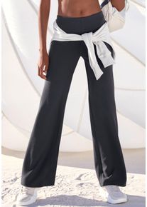 active by Lascana Sporthose LASCANA ACTIVE, Damen, Gr. L (44/46), N-Gr, anthrazit, Trikot, Obermaterial: 67% Polyester, 28% Modal, 5% Elasthan, unifarben, bequem lang, Hosen Sporthose, aus elastischer Rippstruktur, Topseller