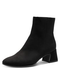 Stiefelette Tamaris, Damen, Gr. 41, schwarz, Textil, Veloursleder, unifarben, Schuhe Stiefelette, Blockabsatz, Partystiefelette in veganer Verarbeitung