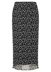 Midirock Cartoon "Midirock mit Gummizug", Damen, Gr. 34, wei&szlig; (wei&szlig;, schwarz), Einsatz: 95% Polyester PES. 5% Elasthan EL., R&ouml;cke Midirock