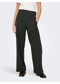 Jacqueline de Yong Schlupfhose JDY "JDYLOUISVILLE CATIA WIDE PANT JRS NOOS", Damen, Gr. M (38), L&auml;nge 30, grau (peat), Jersey, Obermaterial: 95% Polyester, 5% Elasthan, unifarben, relaxed fit lang, Hosen Schlupfhose, Materialmix