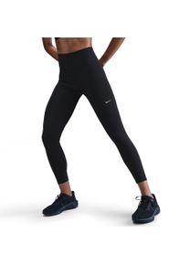 Lauftights Nike "W NK DF TEMPO HR 7/8 TGHT", Damen, Gr. XXL, N-Gr, schwarz, reflec, Obermaterial: 80% Polyester, 20% Elasthan, Hosen Lauftights, atmungsaktiv, schnell trocknend, sportlicher Stil