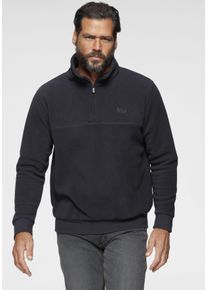 MAN'S WORLD Fleecepullover MAN'S WORLD, Herren, Gr. M (48/50), blau (marine), Obermaterial: 100% Polyester, normal, Rippb&uuml;ndchen, Sweatshirts Fleecepullover, f&uuml;r die &Uuml;bergangszeit aus Fleece, schnelltrocknend