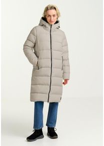 Daunenmantel Jack Wolfskin "FROZEN PALACE COAT W RDS", Damen, Gr. L (42/44), beige (palesand), Obermaterial: 100% Polyester. F&uuml;llung: 90% Entendaune, 10% sonstige Fasern, M&auml;ntel Daunenmantel