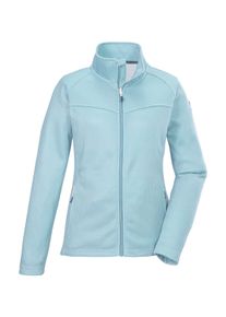 Fleecejacke Killtec "KOS 90 WMN FLC JCKT", Damen, Gr. 38, blau, Obermaterial: 100% Polyester, Jacken Fleecejacke, Elegante Strickfleecejacke mit Stretch, Kinnschutz und Zipper-Taschen