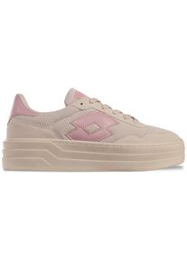 Plateausneaker Lotto, Damen, Gr. 42, rosa (sand, dunkelrose), Kunstfaser, Synthetik, Schuhe Plateausneaker, - mit Drehpunkt f&uuml;r mehr Wendigkeit in Sport & Freizeit