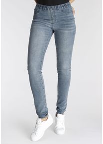 Jeansjeggings Arizona "mit leichtem Thermo Effekt", Damen, Gr. 46, N-Gr, blau (blau used), Denim/Jeans, Obermaterial: 72% Baumwolle, 26% Polyester, 2% Elasthan, Basic, skinny fit lang, Jeans Jeansjeggings, extra-eng geschnitten, hohe Leibh&ouml;he, mit Coinpocket