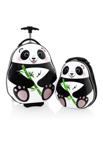 Kinderkoffer Heys "Travel Tots, 46 cm", M&auml;dchen, Gr. B/H/T: 34cm x 46cm x 23cm 14 l, schwarz-wei&szlig; (panda), ABS, Polycarbonat, festlich, Koffer Kinderkoffer, Heys Kindertrolley Handgep&auml;ck-Koffer