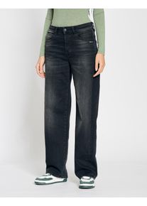 Weite Jeans Gang "94JUL", Damen, Gr. 32, N-Gr, schwarz (worn schwarz), Denim/Jeans, Obermaterial: 91% Baumwolle, 7% Polyester, 2% Elasthan, gerade lang, Jeans Weite Jeans, Comfort Straight Fit