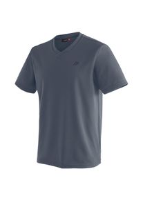 T-Shirt Maier Sports "Wali", Herren, Gr. XL, grau, 100% Polyester, Rundhals, Shirts T-Shirt, Herren Kurzarmshirt, leichtes Sommer Funktionsshirt, V-Ausschnitt