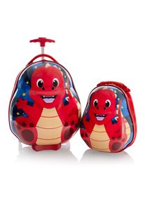 Kinderkoffer Heys "Travel Tots, 46 cm", M&auml;dchen, Gr. B/H/T: 34cm x 46cm x 23cm 14 l, blau (dinosaur), ABS, Polycarbonat, festlich, Koffer Kinderkoffer, Heys Kindertrolley Handgep&auml;ck-Koffer