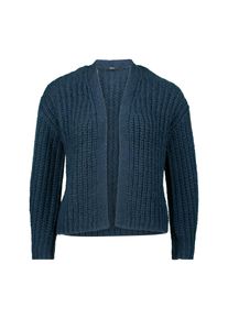 Strickjacke Zero "Grobstrickjacke offener Style", Damen, Gr. S, blau (teal ocean), Obermaterial: 55% Polyacryl PAN. 30% Polyester Pol. recyc.. 8% Polyamid PA. 7% Wolle WO., Strickjacken Strickjacke