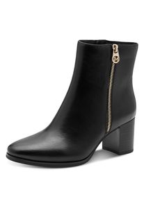 Stiefelette MARCO TOZZI by GMK, Damen, Gr. 42, schwarz, Lederimitat, unifarben, Schuhe Stiefelette, Blockabsatz, Businessstiefelette mit Feel Me-Ausstattung