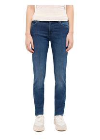 Slim-fit-Jeans Mustang "Damen Style Crosby Relaxed Slim", Damen, Gr. 42, L&auml;nge 32, blau (741 blau), Denim/Jeans, 85% Baumwolle, 13% Polyester, 2% Elasthan, unifarben, slim fit, Jeans Slim-fit-Jeans