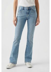 Bootcut-Jeans MAC "DETROIT flared", Damen, Gr. 46, L&auml;nge 32, 90`s cool wash, Denim/Jeans, Obermaterial: 99% Baumwolle, 1% Elasthan, bootcut fit lang, Jeans Bootcut-Jeans, Aufwendig gearbeitete Details an den Vordertaschen