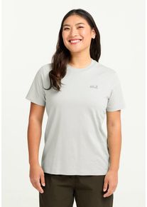 T-Shirt Jack Wolfskin "ESSENTIAL T W", Damen, Gr. XS, starkwei&szlig;, Obermaterial: 100% BAUMWOLLE, Shirts T-Shirt