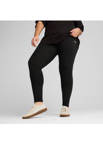 Leggings Puma "ESS HIGH-WAIST LEGGINGS", Damen, Gr. XS, N-Gr, schwarz (Puma schwarz), Jersey, Obermaterial: 95% Baumwolle, 5% Elasthan, unifarben, schmal normal, Hosen Leggings, pflegeleicht, schmale Passform, mit hochgeschnittenem Bund
