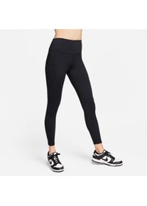 Trainingstights Nike "W NK DF ONE HR 7/8 PKT TGHT", Damen, Gr. XXL, N-Gr, schwarz, Obermaterial: 80% Polyester, 20% Elasthan, Hosen Trainingstights, schnell trocknendes Material, atmungsaktiv, sportlicher Stil