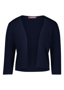 Bolero Vera Mont "Strickbolero langarm", Damen, Gr. XS, blau (night sky), Obermaterial: 62% Viskose CV. 34% Polyamid PA. 4% Elasthan EL., Strickjacken Bolero