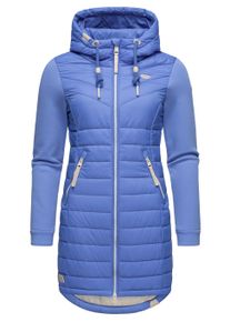Steppmantel Ragwear "Steppmantel Lucinda Long II", Damen, Gr. 4XL, blau (blau24), Obermaterial: 100% Polyester PES. Obermaterial: Futter: 100% Polyester PES. 100% Polyester PES., M&auml;ntel Steppmantel