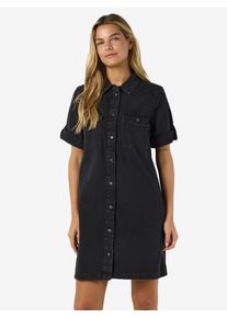 Jeanskleid Noisy may "NMNEW SIGNE S/S DENIM DRESS WG001BL NOOS", Damen, Gr. S, N-Gr, schwarz, Denim/Jeans, Obermaterial: 100% Baumwolle, unifarben, Kleider Jeanskleid