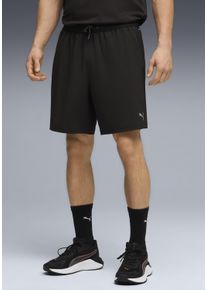 Trainingsshorts Puma "M PWRTRAIN FABRIC MIX SHORT", Herren, Gr. L, N-Gr, Puma schwarz, Obermaterial: 87% Polyester, 13% Elasthan, regular fit kniefrei, Hosen Trainingsshorts, Regular Fit, sportlicher Stil