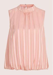 Madeleine Mode Blusentop MADELEINE "Blusentop Elegante &auml;rmellose Bluse", Damen, Gr. 38, rosa (puderros&eacute;), Obermaterial: 100% Polyester PES., Modern, Blusen Blusentop, Modisches Streifen-Design