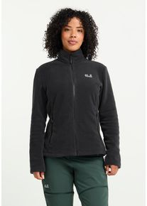 Fleecejacke Jack Wolfskin "TAUNUS 200 FZ W", Damen, Gr. XL (46), schwarz, Obermaterial: 100% POLYESTER. Futter: 100% POLYESTER, Jacken Fleecejacke