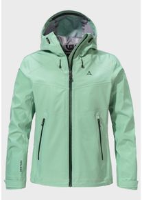Sch&ouml;ffel Outdoorjacke SCH&Ouml;FFEL "Hiking Jacket Style Cascata WMS", Damen, Gr. 42, gr&uuml;n (6305, gr&uuml;n), Oberstoff: Aussenseite: 100% Polyester, Innenseite: 100% Polyester; (Membran: Polyurethan), regular fit, hoch geschlossener Ausschnitt, Jacken Outdoorjacke